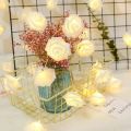 3M 20 LED Rose Flower Lights, USB Flower String Lights Rose Fairy Lights for Mother's Day Bedroom Wedding Room Decor Gift Indoor Decor. 