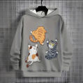 New in hoodies & sweatshirts for mens cat print clothing autumn/winter kawaii 3D animals long sleeves women's fashion neutral top.