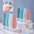 60ml Refillable Toiletries Portable Silicone Travel Bottles Squeezable Shampoo Conditioner Lotion Bottles Camping.