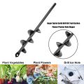Lightweight Carbon Steel Auger Drill Bit Hand Tools Black Garden Auger Kit Digs Hole Bulb Flower Planting Soil Drill Bits Grow Flowers. 