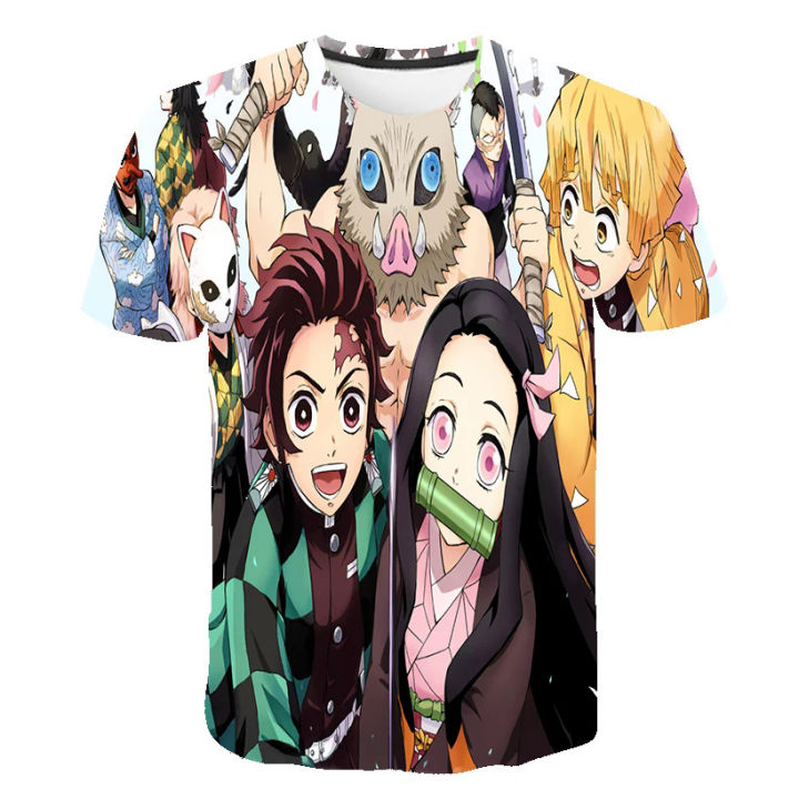 Summer%20short-sleeved%20Anime%20Demon%20Slayer%20T%20Shirt%20Kamado%20Nezuko%20Costume%20dress%20up%20Men's%20T-Shirt%20Kamatari%20Tanjiro%20T-Shirt%20-%20Image%204