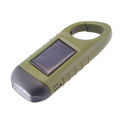 1/2PCs LED flashlight hand crank solar powered rechargeable survival gear self powered charging torch dynamo for outdoor camping. 