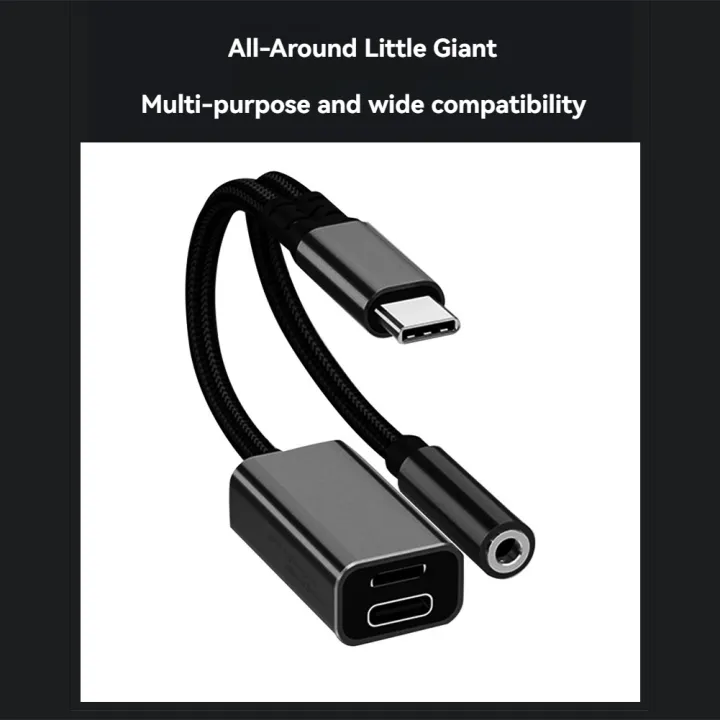 3in1%20USB%20C%20to%203.5mm/Type-C/IOS%20Aux%20Audio%20Adapter%20Gray%20-%20Image%207