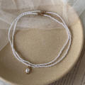 Trendy Double Layer Pearl Necklaces for Girls Choker Simple Stylish - Fashionable Necklace for Women New Collection Party Gift Jewelry.