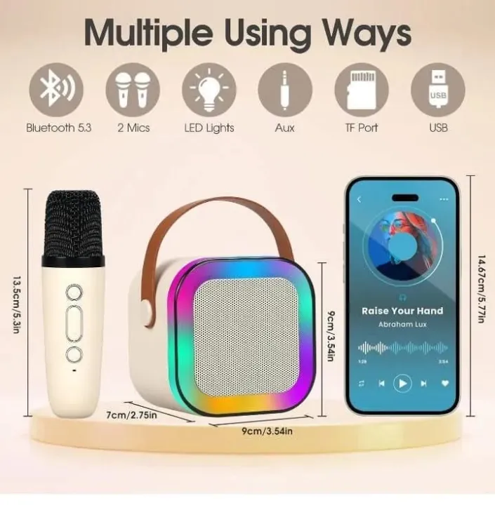 K12%20Speaker%20Bluetooth%20Audio%20with%20One%20Microphone%20Small%20Home%20KTV%20Karaoke%20Microphone%20-%20Image%204