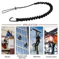 Tool Lanyard, Outdoor Tool Rope, High-Altitude Fall Prevention Safety Rope, Retractable Elastic Tool Rope 3 Pieces,Black. 