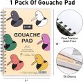 HIMI Gouache Pad 7X10''(98lb/160g) 50 Sheets Mix Paper Pad, Side Wire Bound, Fine Texture, in Gouache Acrylic Art Pad for Sketching, Ink Sketch Book, Art Supplies Drawing Pad Gift.