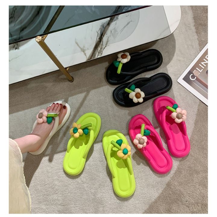 【Top Picks】 Fashion Floral Slippers for Women Size 36-41 Non-slip Beach Slides Soft Bottom EVA Comfortable Sandals