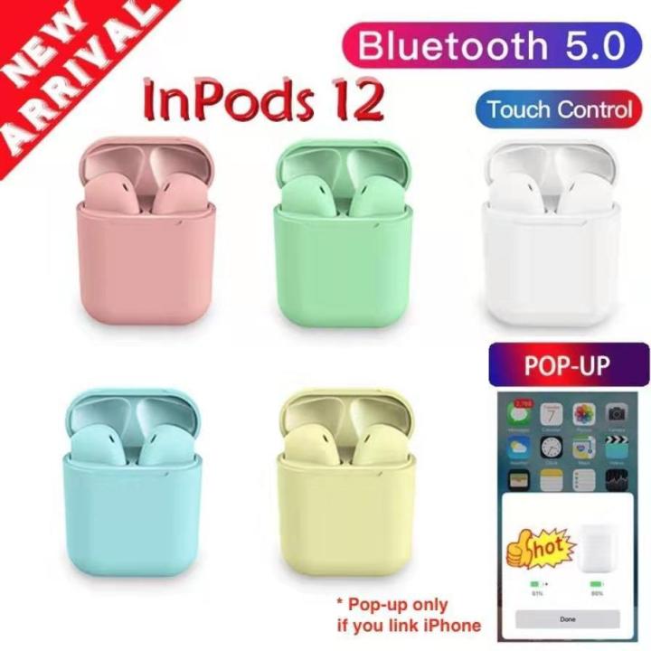Macaron%20inPods%2012%20Bluetooth%20Earphone%205.0%20Wireless%20Headphones%20inPods%2012%20Sports%20Headset%20with%20mic%20-%20Image%203