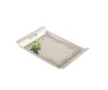 Italiano Melamine Snowdrop Rectangular Handle Tray 12.6 Inch. 