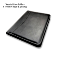 Prime Document Folder with Notepad – PU Leather Organizer for Office, Seminar & Meetings [Hearts Prime Folder]. 