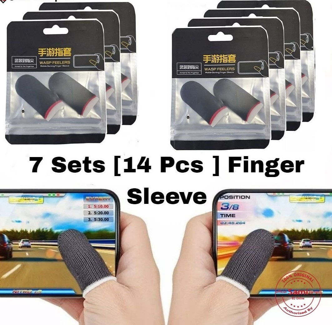 7 Pair (14 Pcs ) Breathable Mobile Finger Sleeves / Finger Sleeves / Press Trigger Game Controller Sweatproof Gloves for Mobile Gaming / Finger Sleeves - Finger Sleeve