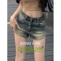 OUKABUYIPure Want Stretch Denim Shorts Women's Hot Pants for Hot Girls Summer New Outdoor High Waist Big Long Legs. 
