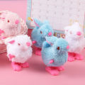Simulation little rabbit clockwork toy will run jumping rabbit cute plush rabbit children's toys white rabbit toys wholesale.