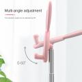 【happy one】Cute Bunny Phone Metal Desktop Cell Phone Stand Height For iPhone iPad Tablet Foldable Extend Support.
