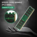 4GB DDR2 Ram Memory 800Mhz 1.8V 240Pin PC2 6400 Support Dual Channel. 