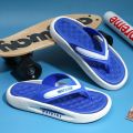 Men's herringbone slippers, summer outdoor thick trend, fashionable new beach men's shoes, soft sole clip feet, couple sandals.
