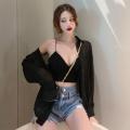 Chiffon Shirt Women's2023Spring and Summer New Loose Slimming Mid-Length Thin Sun Protection Shirt Korean Style Top. 