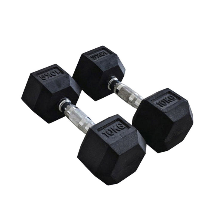1 Pair 10KG Hex Dumbbells Dumbell Weights main image 1