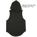 Men Gym Clothing Bodybuilding Stringer Hoodie Men's Tanks Tops Muscle Hooded Fitness Shirt Vest Solid Sleeveless Sportswear. 