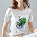 Street Fashion Women's T-shirt White Classic Daisy 3D Pattern Printing T-shirt Top O-neck Ladies Youth Commuter All-match Top. 