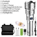 100000000 lumens flashlight torch lantern 500W high power USB charging telescopic zoom home outdoor camping portable lighting.