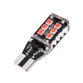 (New)2 PCS T15 3W Red Light 300LM SMD 2835 LED Car Rear Fog Lamp / Backup Light for Vehicles, DC 12V. 