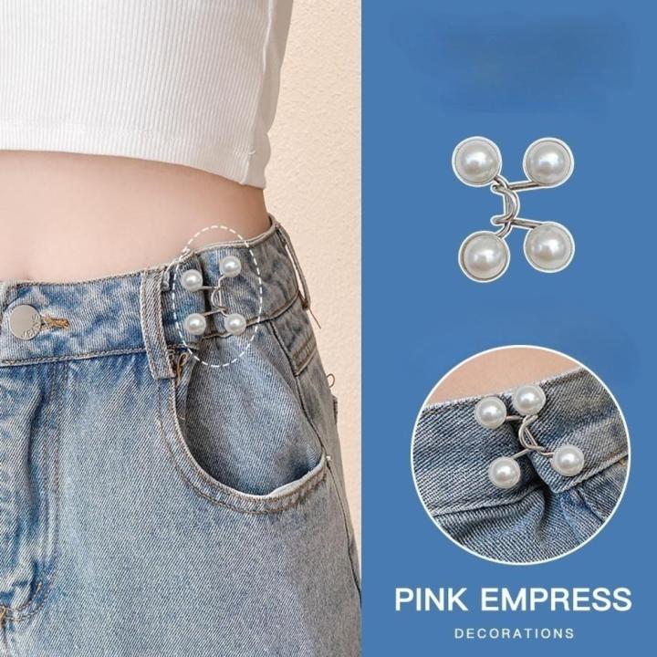colorful Adjustable waist clips pant waist clips Imitation +alloy Metal pant waist tightener Button clip for jeans for