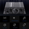 OUMERY AK-160BT 2 Channel Power Amplifier Audio Home Theater Amplifier Support Bluetooth-Compatible with USB/SD AUX Input. 