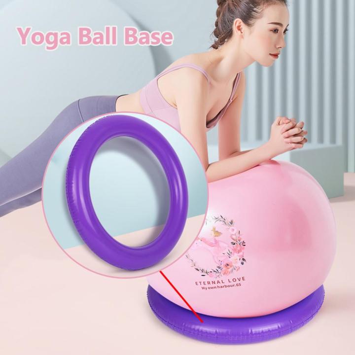 Gym Yoga Ball Base Non-slip Explosion-proof PVC Pilates Round Exercise Thicken Stable Balance Fixed Ring For 45-75cm Yoga Ball Vnce Lncei