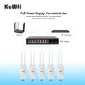 KuWFi Outdoor WiFi 1200Mbps Dual Band AP Router Wireless Access Point Wide-Area Waterproof Long Range Wireless Coverage. 