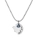 【Universal Car Parts Store】Best Friends Stitching Heart Pendant Necklace Three Colors Crystal Couple Friendship Jewelry.