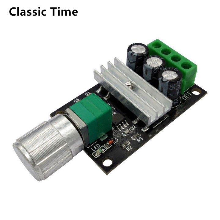 DC 6V 12V 24V 28VDC 3A 80W PWM Motor Speed Controller Regulator Adjustable Variable Speed Control With Potentiometer Switch