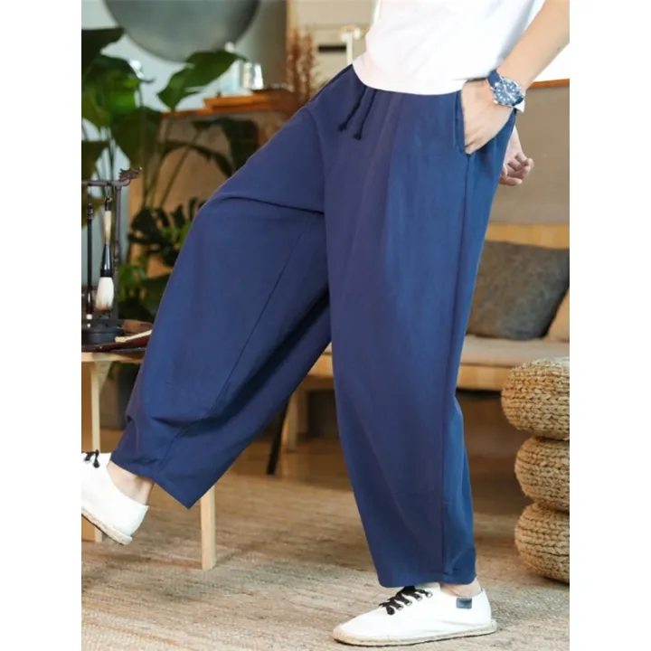 Spring%20and%20Summer%20Linen%20Pants%20Men's%20Loose%20Style%20plus%20Size%20Overweight%20Man%20Wide-Leg%20Pants%20Big%20Crotch%20Pants%20Lantern%20Harem%20Pants%20Casual%20Trousers%20-%20Image%204