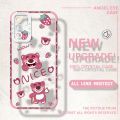 YYDS for OPPO A16 Back Cover Strawberry Bear Transparent Silicone Soft Case full lens protection Ultra Thin Phone Case. 