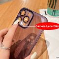 for iPhone 14 13 12 11 Pro Max Plus Mini X XR SE 7 8 Case Lens Film Camera Plating Frame Clear Soft Anti-fall Cover Shell Fundas.