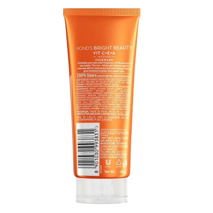 POND'S%20Bright%20Beauty%20Vit%20C+E+A%20Gel%20Face%20Wash%20100ml%20-%20Image%202