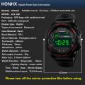 HONHX Student Sports Watch Men LED Digital Display Date Step Counter Outdoor Sports Waterproof Electronic Leisure Watches.