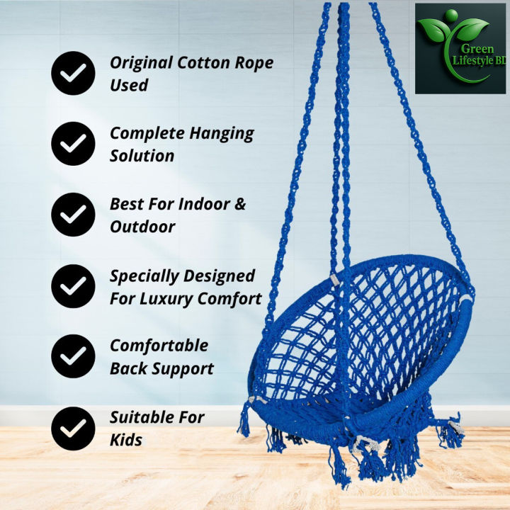 Premium%20Cotton%20Macrame%20Swing%20Chair,%20Durable%20Indoor/Outdoor%20Hammock%20Seat,%20120kg%20Capacity,%20New%20for%20Indoor%20&%20Outdoor%20Use%20-%20Image%205