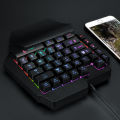 Colorful 39 Keys F6 USB Wired Keyboard RGB Ergonomics Game Gaming Keyboard One-Handed For Gamer Tablet PC Laptop. 