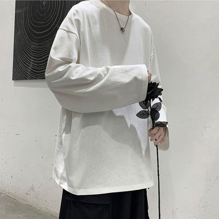 100%25%20Cotton%20Oversize%20Men's%20Women%20T-shirt%20Man%20Long%20sleeves%20Pure%20Color%20Men%20t%20shirt%20T-shirts%20For%20Male%20Female%20Tops%20Dislikelike%20-%20Image%202