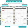 Coil-Bound Academic Planner Dated Layout A5 Size Hardcover Weekly Monthly Planners 2024-2025 Planner for Student Use Professional Organization Academic Tracking  Planning Personal Journaling. 