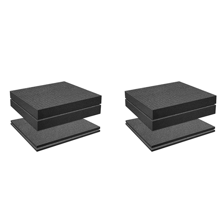 NXFDSIOZ Grid Foam Cube-Foam, 4 Pieces 400X300X50mm/4 Pieces 400X300X10mm, Tool Box Camera Case Foam, Case Insert,Tool