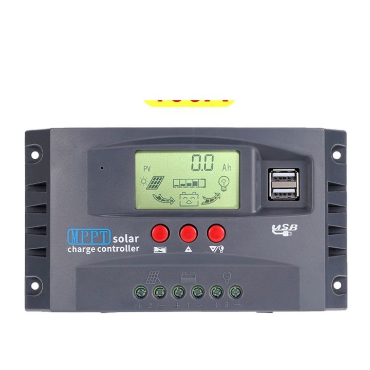 50A Solar Charge Controller Smart  Controller Non Led Display Dual USB Voltage Show Load Ampere 12v 24v