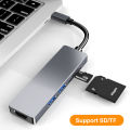 5-in-1 USB C HUB Docking Station USB HUB Type C Splitter 4K HDMI-compatible Adapter USB C to HDMI USB 3.0 For Laptop Macbook. 