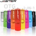 JASTER OTG Usb Flash Drive 64G 32G 16G 8G 4G Pen Drive Thumb Drives Memory Stick Android Free TYPE-C Adapters Key Chain Pendrive.
