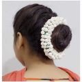 GoDazzl Hair Gajra in Artificial Jasmine Mogra Flower, Garland Juda Decoration Phool Gazra for Women, Juda Bun Realistic Hair Accessory for Girls (Long, Pack of 2).