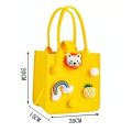 Gift Felt Handbag Kids Cute Cartoon Fabric Tote Bag Top-Handle Shopping Shoulder Bag Women Travel Bags. 