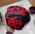 Vega Lark Red And Black Halfface Helmet For Riding Bike.. 