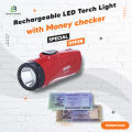 Rechargeable LED Torch Light With Money Checker.